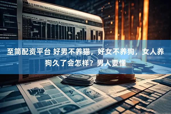 至简配资平台 好男不养猫，好女不养狗，女人养狗久了会怎样？男人要懂