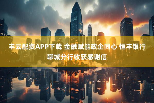 丰云配资APP下载 金融赋能政企同心 恒丰银行聊城分行收获感谢信